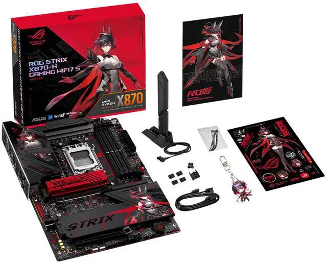 Alt view image 2 of 7 - ASUS ROG STRIX X870-H GAMING WIFI7 S motherboard, RO HIME EDITION AMD AM5 X870 ATX ,16+2+1 80A power stages,DDR5,PCIe 5.0 x16, 4x M.2 , Wi-Fi 7,2.5Gb LAN,2xUSB4, USB Type-C, BIOS FlashBack