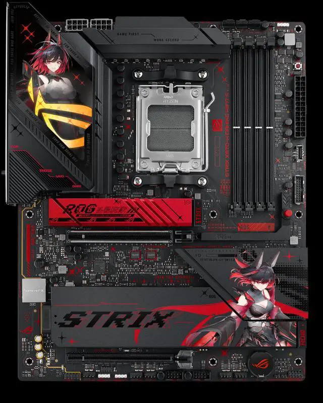 Alt view image 3 of 7 - ASUS ROG STRIX X870-H GAMING WIFI7 S motherboard, RO HIME EDITION AMD AM5 X870 ATX ,16+2+1 80A power stages,DDR5,PCIe 5.0 x16, 4x M.2 , Wi-Fi 7,2.5Gb LAN,2xUSB4, USB Type-C, BIOS FlashBack
