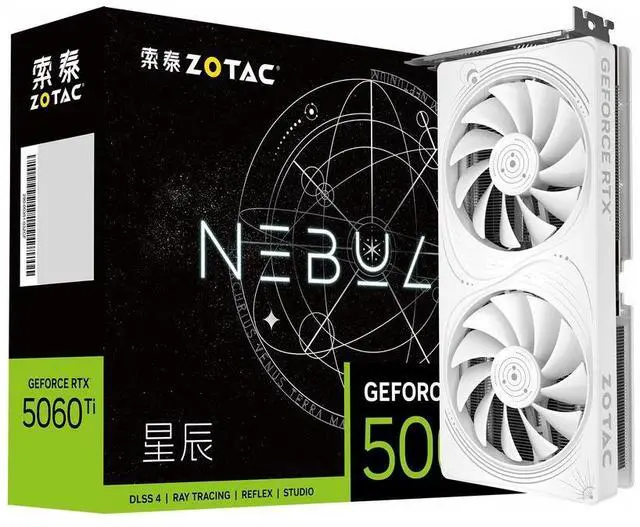 Alt view image 6 of 6 - ZOTAC NEBULAE GeForce RTX 5060 Ti 16GB GDDR7, PCI Express 5.0 x8 ATX Graphics, RTX5060 Ti 16GB NEBULAE