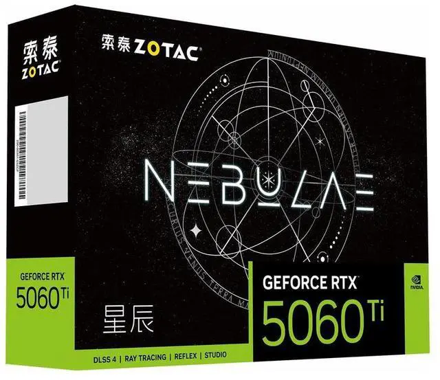 Alt view image 5 of 6 - ZOTAC NEBULAE GeForce RTX 5060 Ti 16GB GDDR7, PCI Express 5.0 x8 ATX Graphics, RTX5060 Ti 16GB NEBULAE