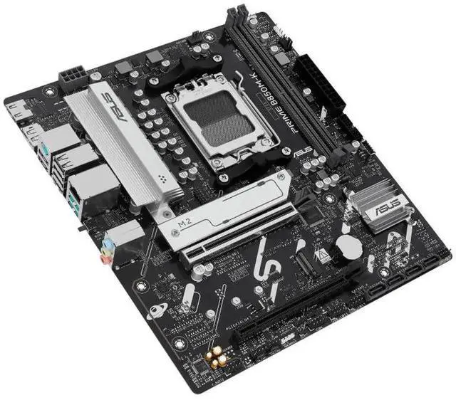 Alt view image 6 of 7 - ASUS PRIME B850M-K Motherboard & AMD Ryzen 9 9950X CPU Combo, AMD B850 mATX motherboard, AM5, PCIe 5.0 Ready, two M.2 slots, Realtek 2.5Gb Ethernet, rear USB 10Gbps Type-A, front USB 5Gbps Type-C