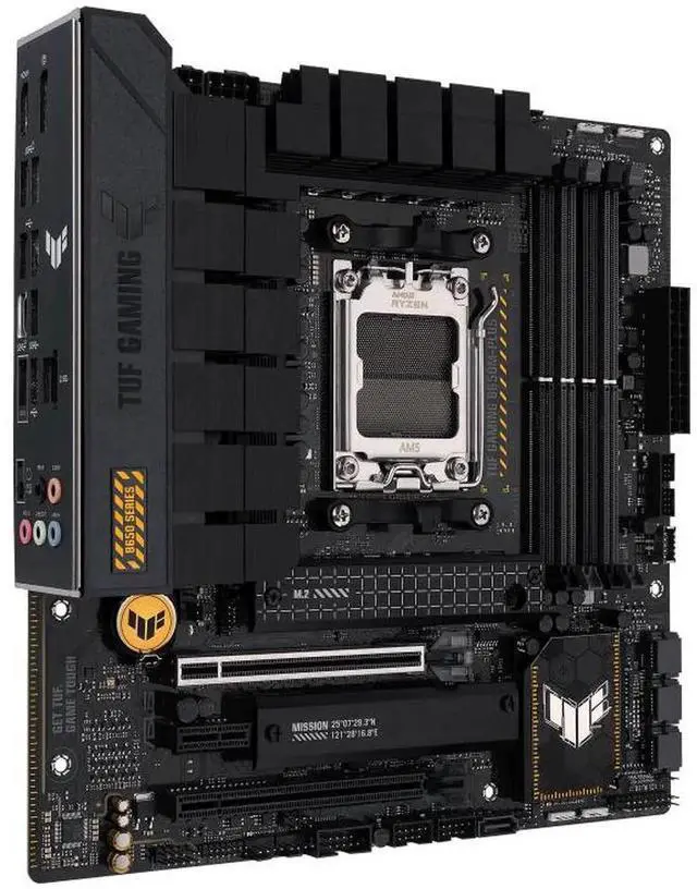 Alt view image 5 of 7 - ASUS TUF Gaming B650M-PLUS Motherboard & AMD Ryzen 9 9900X CPU Combo, AMD AM5 (Ryzen 7000, Micro-ATX, PCIe 5.0, DDR5 Memory, 14 Power Stages, USB 3.2 Gen 2x2 Type-C, 2.5G Ethernet, Aura Sync)