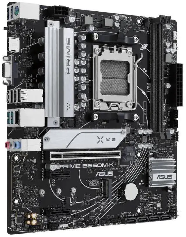 Alt view image 5 of 7 - ASUS PRIME B650M-K-CSM Motherboard & AMD Ryzen 9 9950X3D CPU Combo, AMD B650 (Ryzen AM5) micro ATX motherboard, two M.2 slots, 2.5 Gb LAN,USB 3.2 Gen 2 ports,front USB 3.2 Gen 1 Type-C