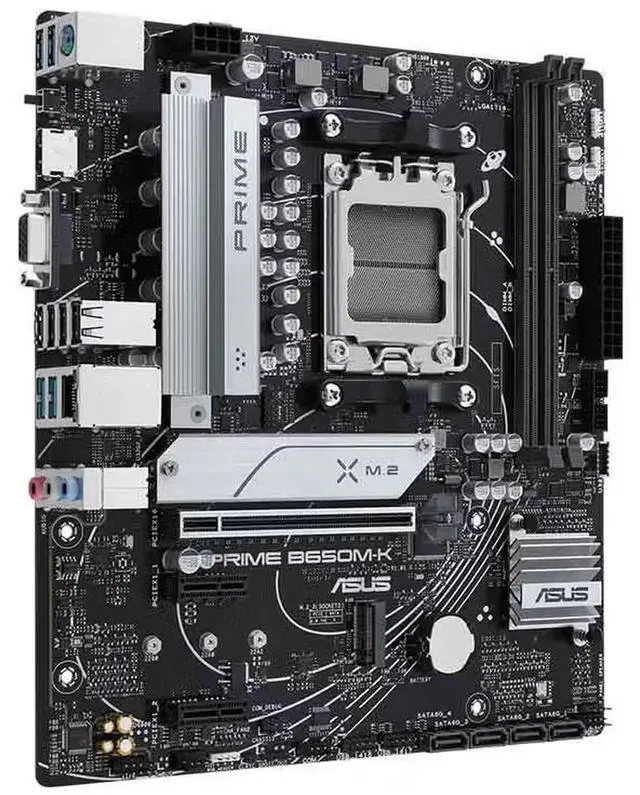Alt view image 5 of 7 - Asus PRIME B650M-K Motherboard & AMD Ryzen 7 9800X3D CPU Combo, Micro-ATX motherboard with DDR5 PCIe 5.0 M.2 2.5Gb