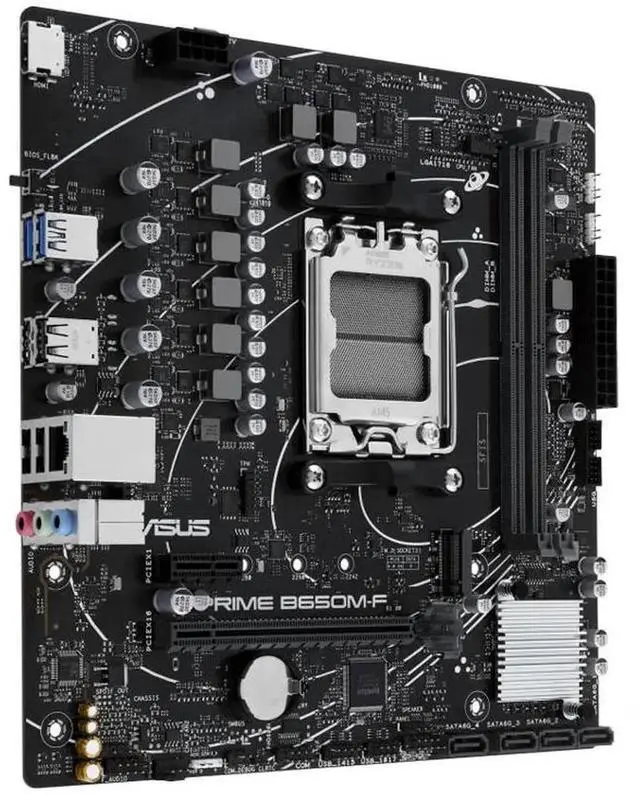 Alt view image 6 of 7 - ASUS PRIME B650M-F Motherboard & AMD Ryzen 7 9700X CPU Combo, B650 micro-ATX motherboard,AM5,DDR5,PCIe 4.0, M.2 slot,Realtek 1Gb wired LAN,HDMI,USB 5Gbps Type-A,SATA 6 Gbps