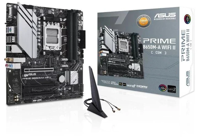 Alt view image 7 of 7 - ASUS PRIME B650M-A WIFI II-CSM Motherboard & AMD Ryzen 5 9600X CPU Combo, AMD B650 Mini-ITX Motherboard, DDR5, PCIe 5.0 M.2, Wi-Fi 6, DisplayPort, VGA, HDMI®, SATA 6 Gbps