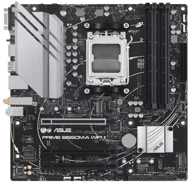 Alt view image 2 of 7 - ASUS PRIME B650M-A WIFI II-CSM Motherboard & AMD Ryzen 5 9600X CPU Combo, AMD B650 Mini-ITX Motherboard, DDR5, PCIe 5.0 M.2, Wi-Fi 6, DisplayPort, VGA, HDMI®, SATA 6 Gbps