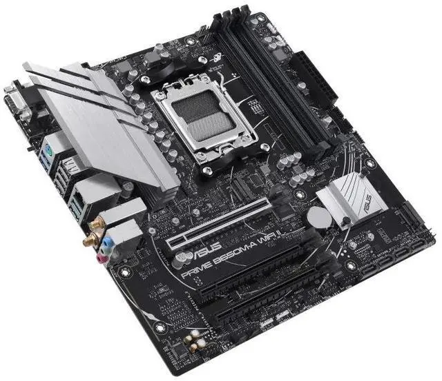 Alt view image 6 of 7 - ASUS PRIME B650M-A WIFI II-CSM Motherboard & AMD Ryzen 9 9900X CPU Combo, AMD B650 Mini-ITX Motherboard, DDR5, PCIe 5.0 M.2, Wi-Fi 6, DisplayPort, VGA, HDMI®, SATA 6 Gbps
