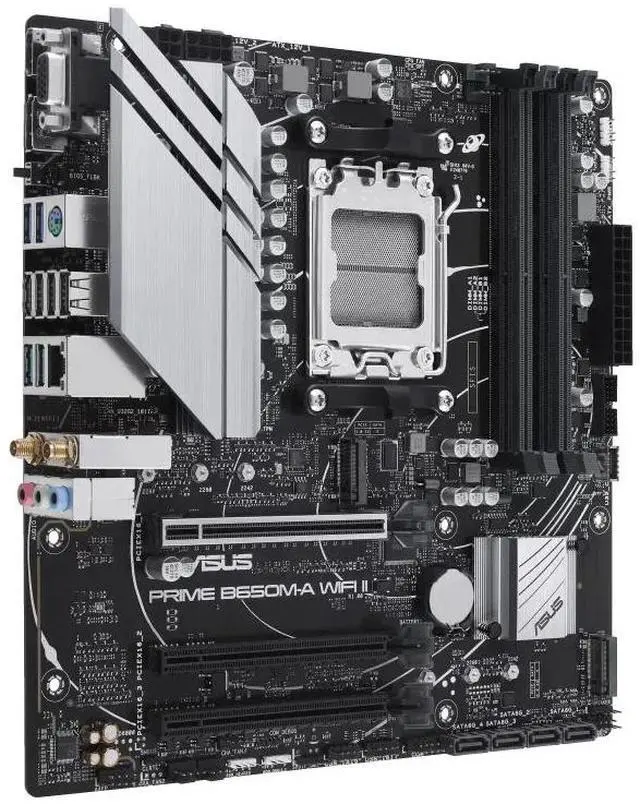 Alt view image 5 of 7 - ASUS PRIME B650M-A WIFI II-CSM Motherboard & AMD Ryzen 9 9950X3D CPU Combo, AMD B650 Mini-ITX Motherboard, DDR5, PCIe 5.0 M.2, Wi-Fi 6, DisplayPort, VGA, HDMI®, SATA 6 Gbps