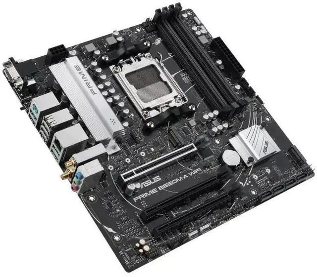 Alt view image 6 of 7 - PRIME B650M-A WIFI Motherboard & AMD Ryzen 7 9700X CPU Combo, AMD B650 Micro-ATX motherboard, DDR5,PCIe 5.0 M.2, Realtek 2.5G NIC,Wi-Fi 6,SATA 6 Gbps,USB 3.2 Gen 2 ports,Front USB 3.2 Gen 1 Type-C®
