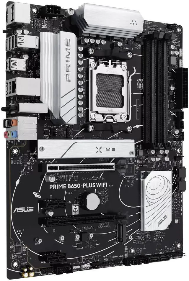Alt view image 5 of 7 - ASUS PRIME B650-PLUS WIFI Motherboard & AMD Ryzen 9 9900X3D CPU Combo,AMD B650 AM5 Ryzen Desktop 9000 8000 & 7000 ATX,PCIe 5.0 M.2,2.5Gb LAN,WIFI 6E,SATA 6 Gbps,USB Type-C®,Thunderbolt 4 Header