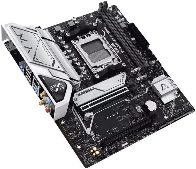 Alt view image 6 of 7 - B650M-AYW WIFI Motherboard & AMD Ryzen 9 9950X CPU Combo, AMD B650 Micro-ATX motherboard supports DDR5,AM5,PCIe 5.0 M.2 support,HDMI,Realtek 2.5Gb Ethernet,Wi-Fi 6,rear USB 10Gbps ports,SATA 6 Gbps