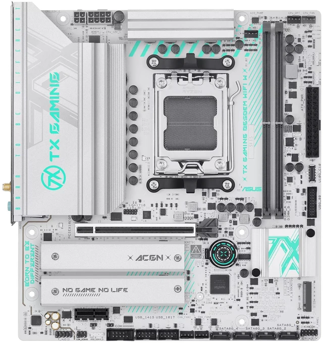 Alt view image 2 of 7 - ASUS TX GAMING B650EM WIFI W Motherboard & AMD Ryzen 7 9700X CPU Combo, AMD Socket AM5 for AMD Ryzen 9000 & 8000 & 7000 Series Desktop Processors*