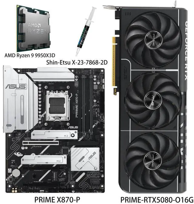 ASUS GPU& Motherboard &Thermal paste & CPU Combo, PRIME-RTX5080