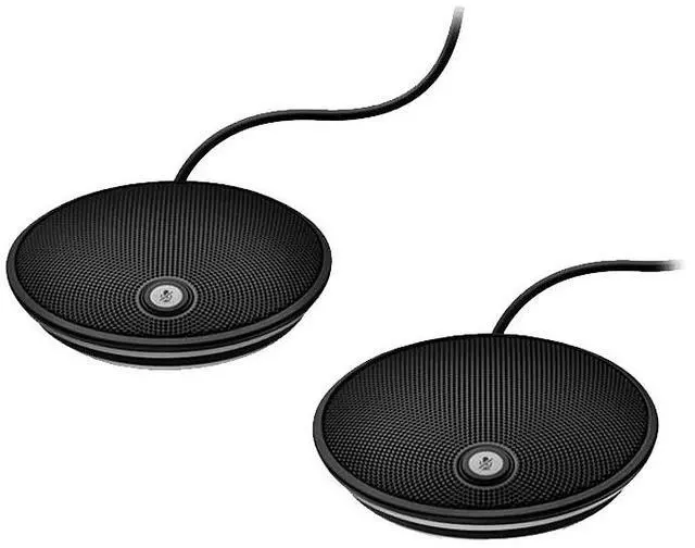 Alt view image 3 of 7 - Logitech two extension microphones, for CC3500e Webcam, Omnidirectional Microphone for Video Conferences with Large Groups, A large meeting for 20 people