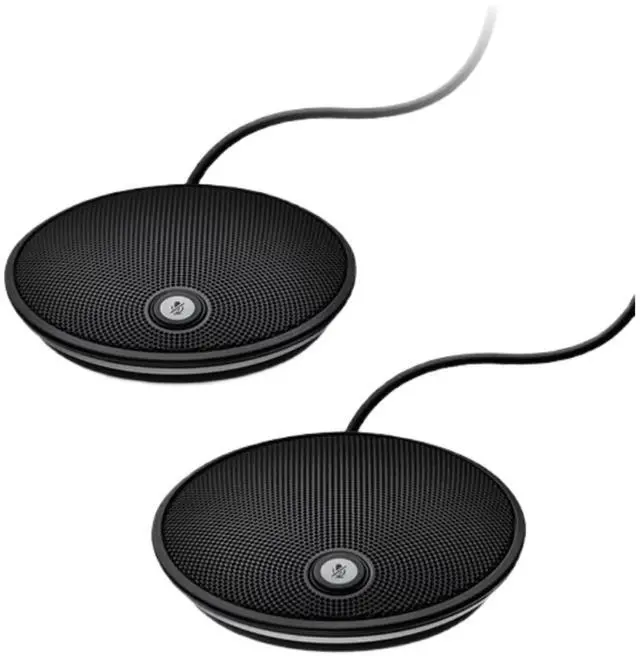 Main image of Logitech two extension microphones, for CC3500e Webcam, Omnidirectional Microphone for Video Conferences with Large Groups, A large meeting for 20 people