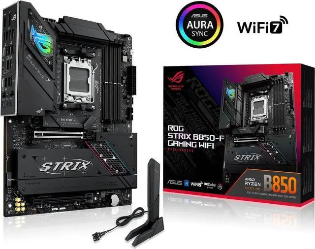 Alt view image 7 of 7 - ASUS GPU& Motherboard &Thermal paste & CPU Combo, ROG-STRIX-RTX5070-O12G-GAMING Graphics Card, ROG STRIX B850-F GAMING WIFI Motherboard, AMD Ryzen 7 9700X CPU, for AI PC, gaming PC