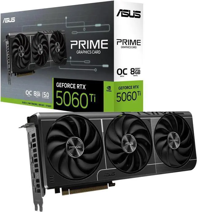 Alt view image 6 of 7 - ASUS GPU& Motherboard &Thermal paste & CPU Combo, PRIME-RTX5060TI-O8G Graphics Card, PRIME B850M-A Motherboard, AMD Ryzen 7 9800X3D CPU, for Powering Advanced AI PC
