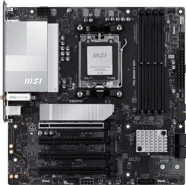 MSI PRO B850M-P WIFI Motherboard & AMD Ryzen 5 9600X CPU Combo