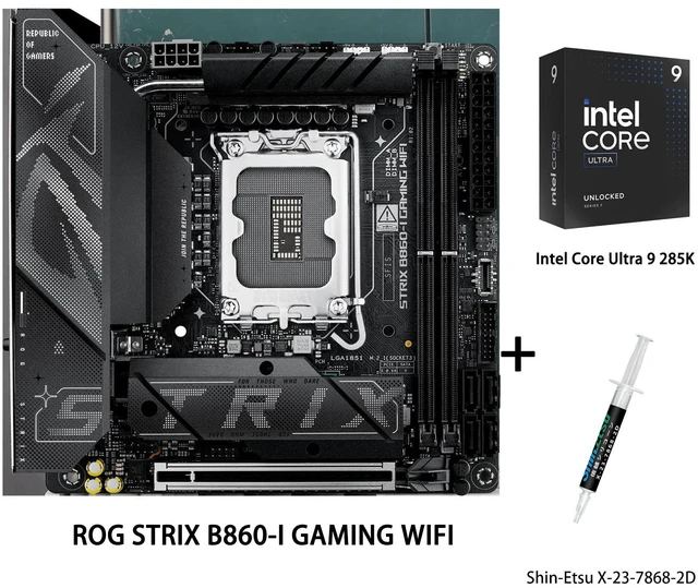 ASUS ROG STRIX B860-I GAMING WIFI Motherboard & Intel Ultra 9 285K