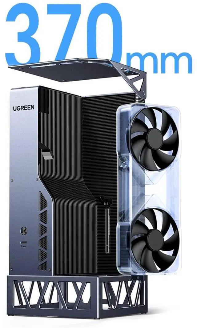 Alt view image 3 of 7 - UGREEN LinkStation CM980 eGPU Dock, OCuLink 64Gbps & USB4/Thunderbolt 4, 850W ATX 3.1 Gold PSU, Native 12VHPWR, Supports RTX 50/40 AMD Radeon, for Laptop Handheld Mini PC AI Workstation