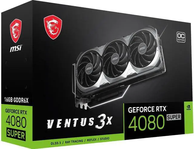 Alt view image 7 of 7 - MSI Ventus GeForce RTX 4080 SUPER 16GB GDDR6X PCI Express 4.0 Graphics Card, RTX 4080 SUPER 16G VENTUS 3X OC Video card
