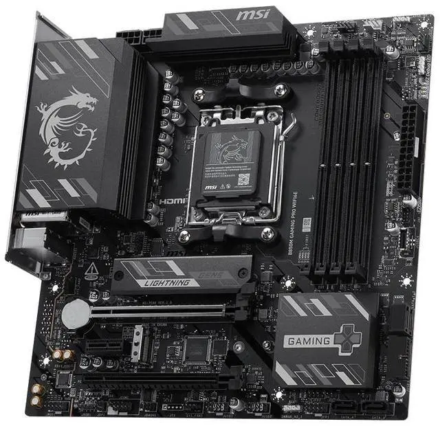 Alt view image 4 of 5 - MSI B850M GAMING PRO WIFI6 Motherboard, Supports CPUs: 9800X3D, 9850X3D, 9700X, 9600X (AMD B850/AM5 Socket)