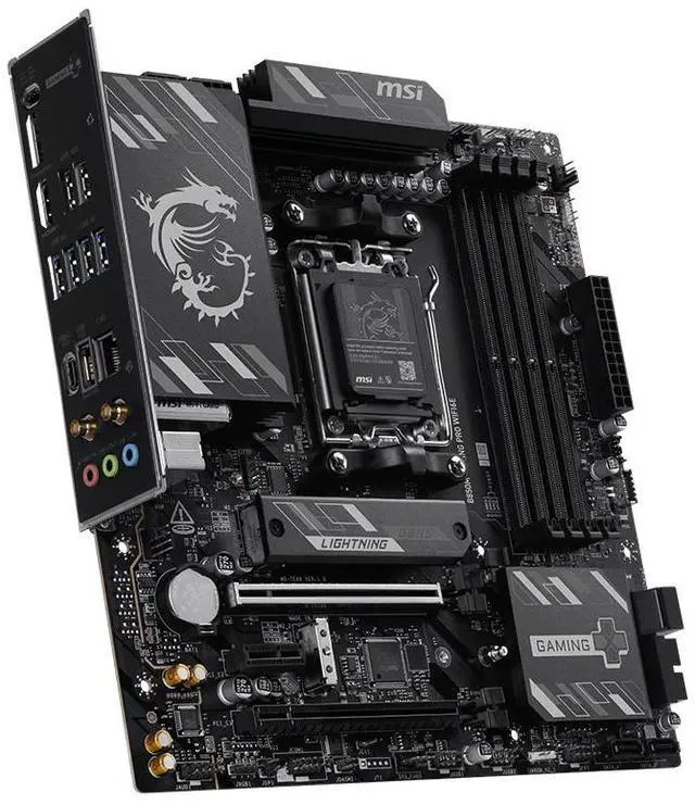 Alt view image 5 of 5 - MSI B850M GAMING PRO WIFI6 Motherboard, Supports CPUs: 9800X3D, 9850X3D, 9700X, 9600X (AMD B850/AM5 Socket)