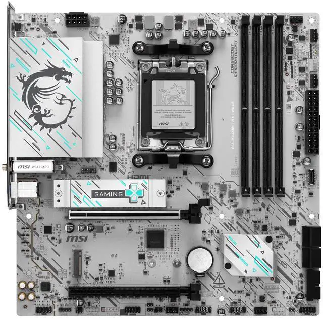 Main image of MSI B840M GAMING PLUS WIFI6E motherboard supports CPUs 9700X/9600X/7500F (AMD B840/AM5 interface)