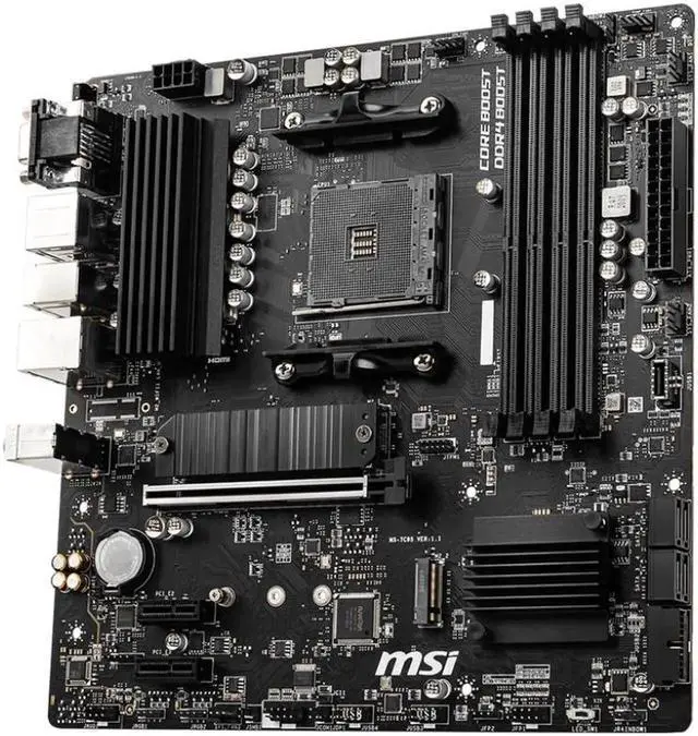 Alt view image 4 of 4 - MSI PRO B550M PRO-VDH AM4 AMD B550 USB 3.0 Micro ATX AMD Motherboard