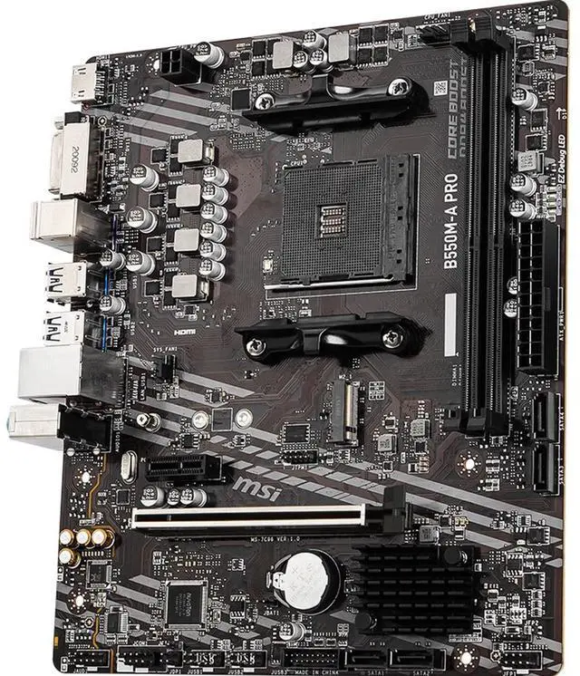 Main image of MSI B550M-A PRO computer motherboard, supports CPUs 5600/5600X3D/5700X3D/5500X3D
