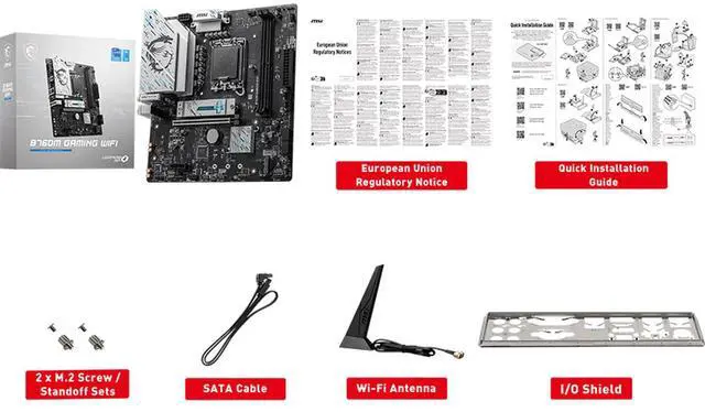 Alt view image 2 of 6 - MSI B760M GAMING WIFI DDR5 Gaming MotherboardSupports CPUs 14600KF, 13490F, and 14490F (Intel B760/LGA 1700)