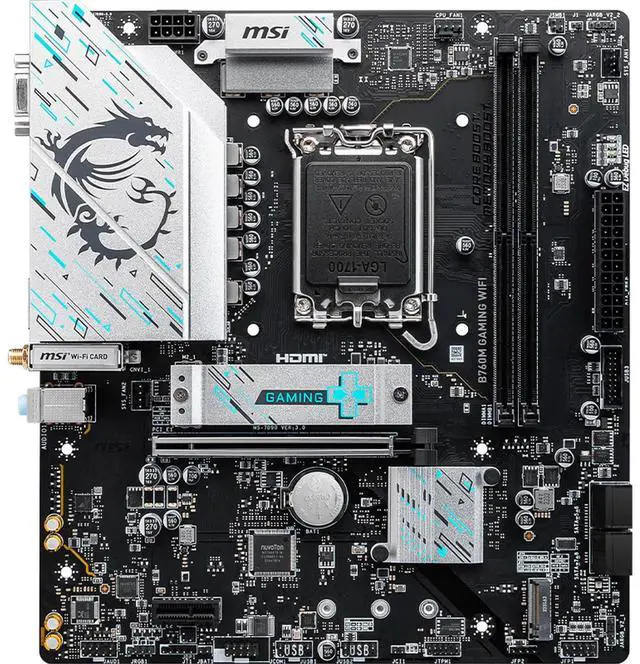 Alt view image 6 of 6 - MSI B760M GAMING WIFI DDR5 Gaming MotherboardSupports CPUs 14600KF, 13490F, and 14490F (Intel B760/LGA 1700)