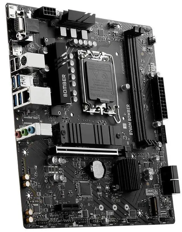 Alt view image 4 of 5 - MSI B760M BOMBER DDR5 computer motherboard, supporting CPUs 13490F/14600KF/14490F (Intel B760/LGA 1700)