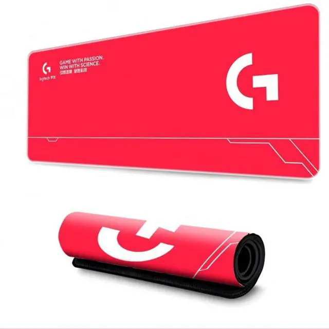 Alt view image 6 of 7 - Logitech DESK MAT Large Fine Surface gaming Mouse Pad, 31.5*12*0.2 in, Long Thickened, Non-Slip Rubber Backing, Low Friction, 80cm*30cm*0.3cm, F005-1-red