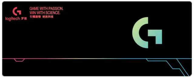 Main image of Logitech DESK MAT Large Fine Surface gaming Mouse Pad, 31.5*12*0.2in, Long Thickened, Non-Slip Rubber Backing, Low Friction, 80cm*30cm*0.3cm, F005-2-black green