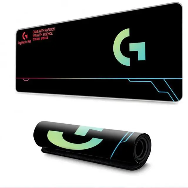Alt view image 2 of 7 - Logitech DESK MAT Large Fine Surface gaming Mouse Pad, 31.5*12*0.2in, Long Thickened, Non-Slip Rubber Backing, Low Friction, 80cm*30cm*0.3cm, F005-2-black green