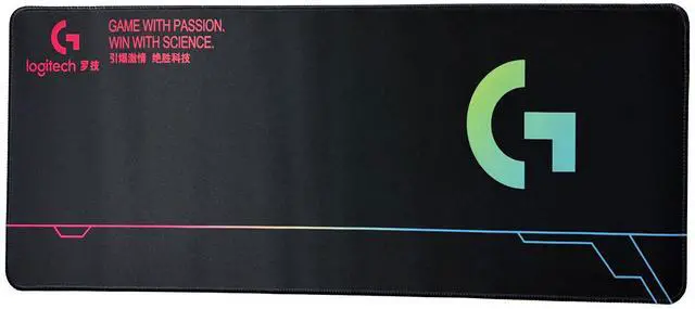Alt view image 4 of 7 - Logitech DESK MAT Large Fine Surface gaming Mouse Pad, 31.5*12*0.2in, Long Thickened, Non-Slip Rubber Backing, Low Friction, 80cm*30cm*0.3cm, F005-2-black green