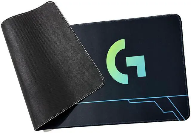 Alt view image 3 of 7 - Logitech DESK MAT Large Fine Surface gaming Mouse Pad, 31.5*12*0.2in, Long Thickened, Non-Slip Rubber Backing, Low Friction, 80cm*30cm*0.3cm, F005-2-black green