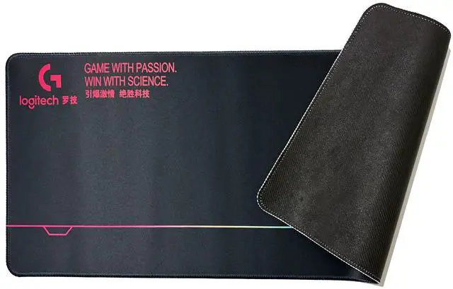 Alt view image 5 of 7 - Logitech DESK MAT Large Fine Surface gaming Mouse Pad, 31.5*12*0.2in, Long Thickened, Non-Slip Rubber Backing, Low Friction, 80cm*30cm*0.3cm, F005-2-black green