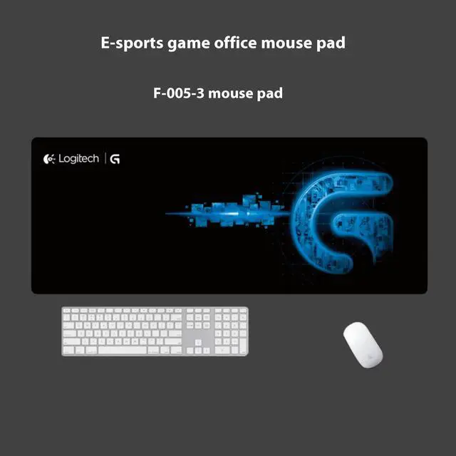 Alt view image 3 of 6 - Logitech DESK MAT Large Fine Surface gaming Mouse Pad, 31.5*12*0.2in, Long Thickened, Non-Slip Rubber Backing, Low Friction, 80cm*30cm*0.3cm, F005-3 black blue