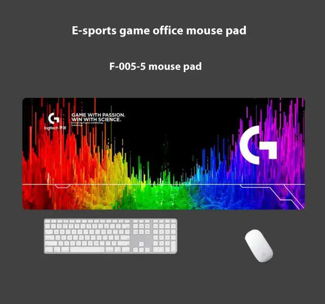 Alt view image 3 of 7 - Logitech DESK MAT Large Fine Surface gaming Mouse Pad, 31.5*12*0.2in, Long Thickened, Non-Slip Rubber Backing, Low Friction, 80cm*30cm*0.3cm, F005-5 black purle