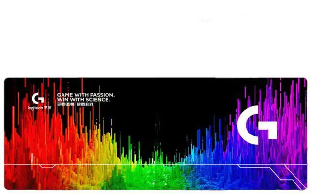Main image of Logitech DESK MAT Large Fine Surface gaming Mouse Pad, 31.5*12*0.2in, Long Thickened, Non-Slip Rubber Backing, Low Friction, 80cm*30cm*0.3cm, F005-5 black purle
