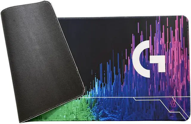 Alt view image 4 of 7 - Logitech DESK MAT Large Fine Surface gaming Mouse Pad, 31.5*12*0.2in, Long Thickened, Non-Slip Rubber Backing, Low Friction, 80cm*30cm*0.3cm, F005-5 black purle