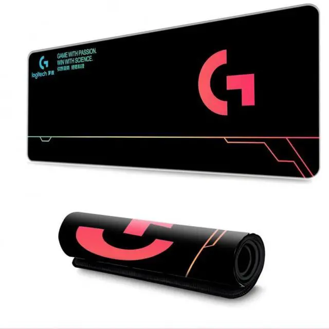 Alt view image 2 of 7 - Logitech DESK MAT Large Fine Surface gaming Mouse Pad, 31.5*12*0.2in, Long Thickened, Non-Slip Rubber Backing, Low Friction, 80cm*30cm*0.3cm, F005-6 black pink