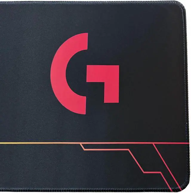 Alt view image 7 of 7 - Logitech DESK MAT Large Fine Surface gaming Mouse Pad, 31.5*12*0.2in, Long Thickened, Non-Slip Rubber Backing, Low Friction, 80cm*30cm*0.3cm, F005-6 black pink