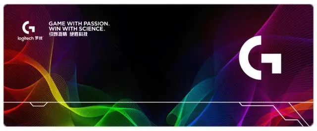 Main image of Logitech DESK MAT Large Fine Surface gaming Mouse Pad, 31.5*12*0.2in, Long Thickened, Non-Slip Rubber Backing, Low Friction, 80cm*30cm*0.3cm, F005-7 black purle green
