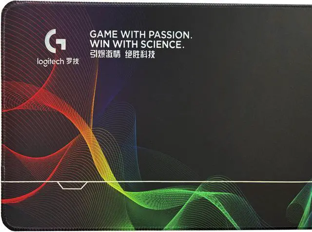 Alt view image 7 of 7 - Logitech DESK MAT Large Fine Surface gaming Mouse Pad, 31.5*12*0.2in, Long Thickened, Non-Slip Rubber Backing, Low Friction, 80cm*30cm*0.3cm, F005-7 black purle green