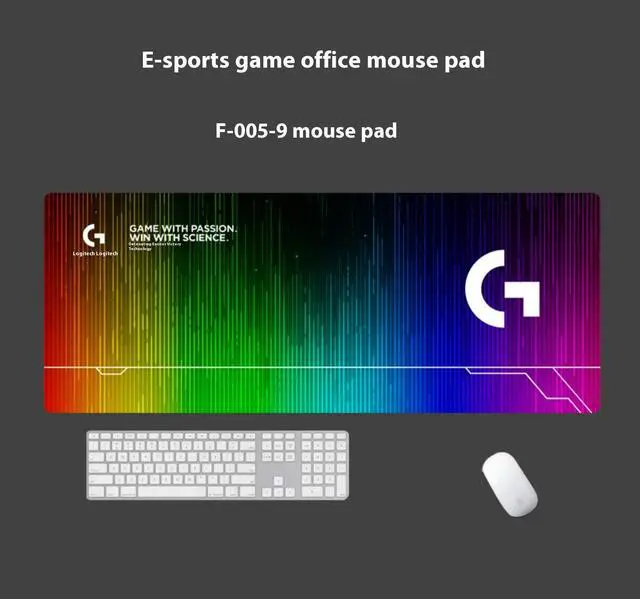 Alt view image 2 of 7 - Logitech DESK MAT Large Fine Surface gaming Mouse Pad, 31.5*12*0.2in, Long Thickened, Non-Slip Rubber Backing, Low Friction,80cm*30cm*0.3cm, F005-9-colorful