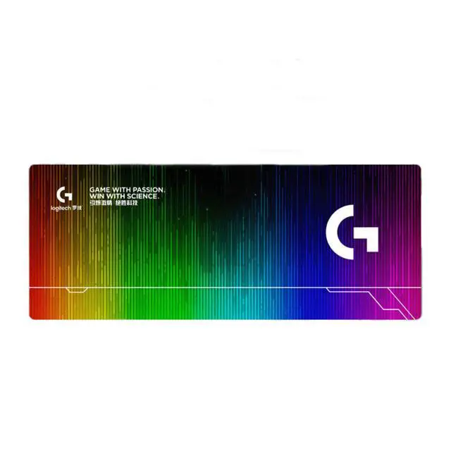 Alt view image 6 of 7 - Logitech DESK MAT Large Fine Surface gaming Mouse Pad, 31.5*12*0.2in, Long Thickened, Non-Slip Rubber Backing, Low Friction,80cm*30cm*0.3cm, F005-9-colorful